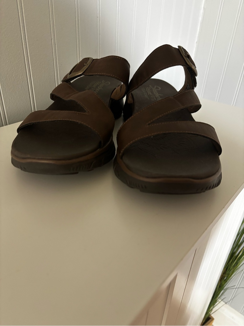 Skechers Women's Dark Brown Buckle Slide Mules - Picture 3 of 10